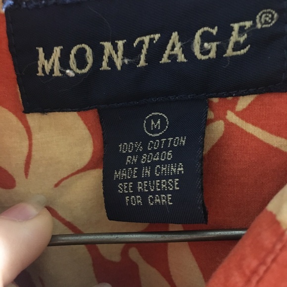 VINTAGE orange men’s Hawaiian shirt - Picture 4 of 6